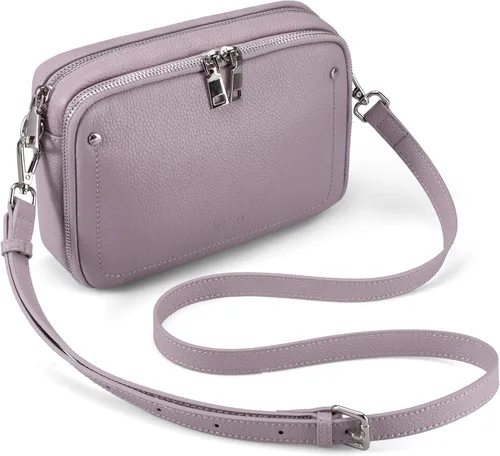 Vista 20 de befen Bolsos cruzados de cuero genuino para mujeres, carteras con billetera RFID incorporada para mujeres, bolso de hombro para cámara, carteras