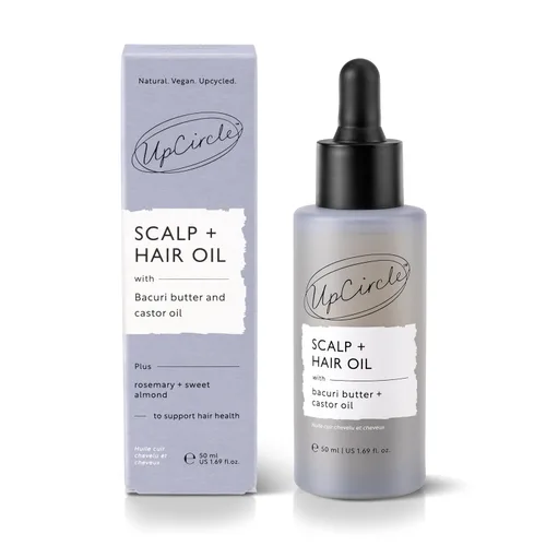 Vista 2 de UPCIRCLE Aceite para el cuero cabelludo + el cabello, 1.7 fl oz, se dirige a la sequedad + el daño, la mantequilla de bacuri restaura + reparaciones