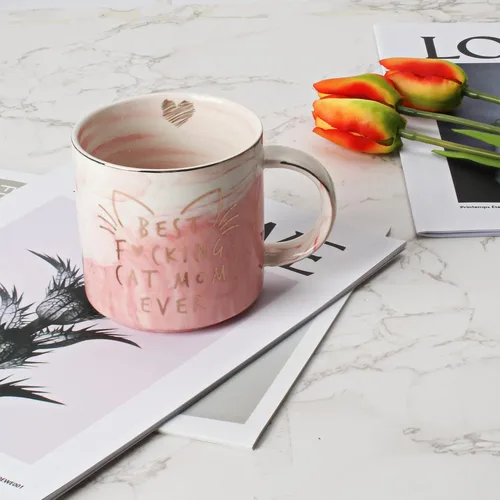 Vista 3 de Regalos para mamá de gato para mujeres, taza de café Crazy Cat Lady regalo para amantes de los gatitos, mamá, hija, hermana, tía, esposa, mejores