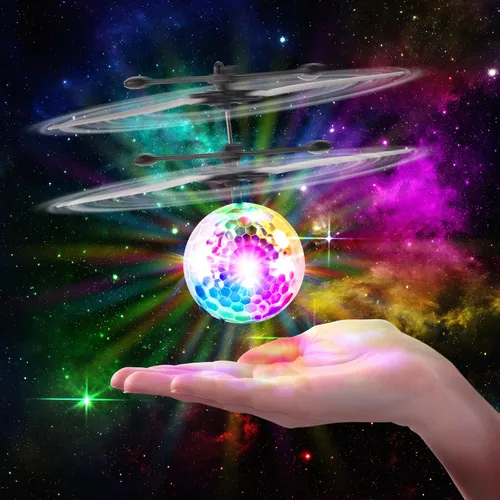 Vista 5 de Force1 Orbiter - Juguete de esfera voladora con control manual, drones giratorios para niños - Mini drones OVNI con control remoto, recargables