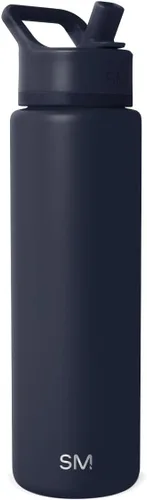 Vista 56 de Simple Modern botella de agua con tapa con pajita, termo de acero inoxidable con aislamiento al vacío, reutilizable, sin BPA, sin fugas