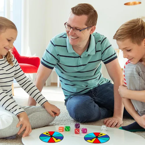 Vista 4 de Chivao 20 piezas Multicolor Juego Spinner Rueda en Blanco Borrable Juego de Matemáticas Tablero Spinner con Flechas Giratorias de Plástico