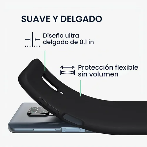Vista 2 de kwmobile Funda compatible con Xiaomi Redmi Note 9S / 9 Pro / 9 Pro Max - Funda protectora de silicona TPU suave y delgada - Negro mate