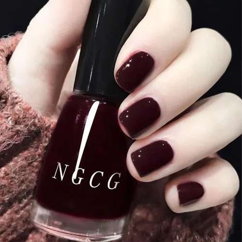 Vista 19 de COSMOO Esmalte de uñas de glitter negro de secado rápido, 12 ml, resistente a las astillas, vegano, de secado rápido, con vetas, de larga duración