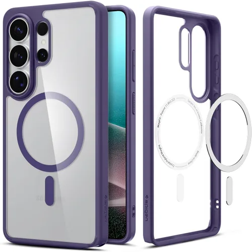 Vista 36 de Spigen Ultra Hybrid Metal Ring MagFit Diseñado para Funda Galaxy S24 Ultra (2024) [Protección de Grado Militar] Compatible con MagSafe - Blanco