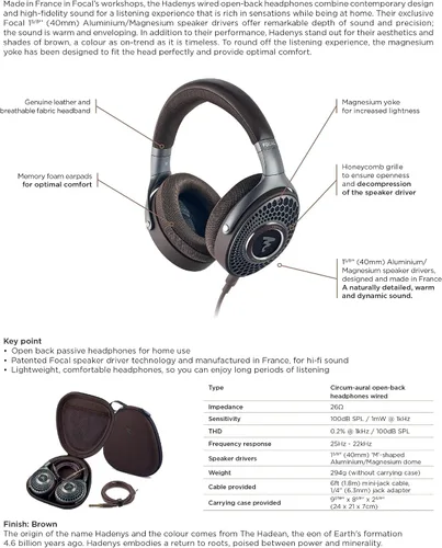 Vista 3 de Focal Auriculares abiertos de alta fidelidad HADENYS