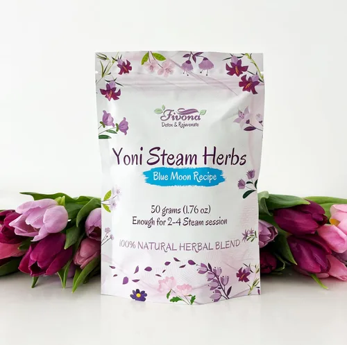 Vista 7 de Fivona Yoni Hierbas vaporizantes - para uso femenino y rituales - V-Detox, limpieza, lavado, control de olores - 2 a 4 sesiones - Balance de pH