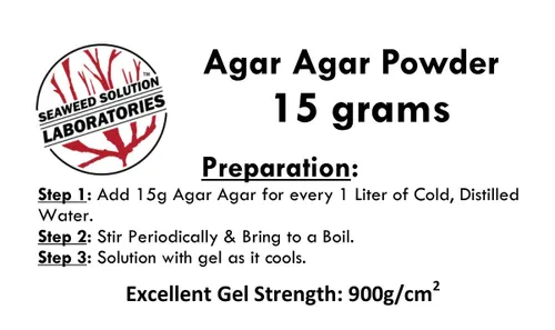 Vista 2 de Agar Agar en polvo - 0.53 oz, grado de laboratorio