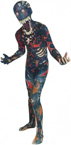 Vista 7 de Morphsuits Disfraces de zombi quemado para niños, disfraz de zombi espeluznante, disfraz de zombi muerto para niños