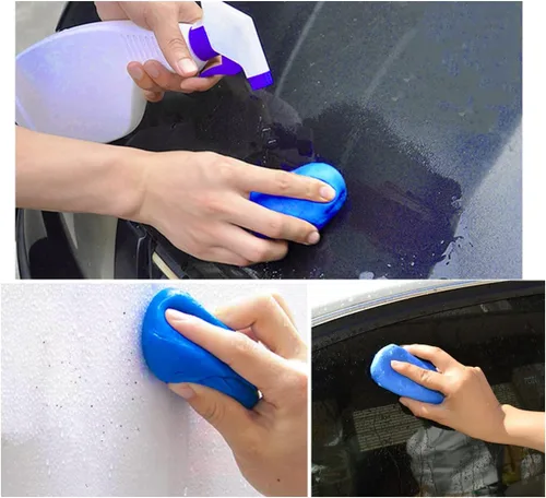 Vista 5 de 2 unidades de barra de arcilla para coche azul, 100 g, barras de arcilla mágicas para limpieza automotriz