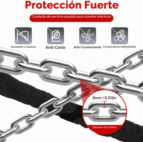 Vista 6 de Heavy Duty Scooter Lock Anti-Theft