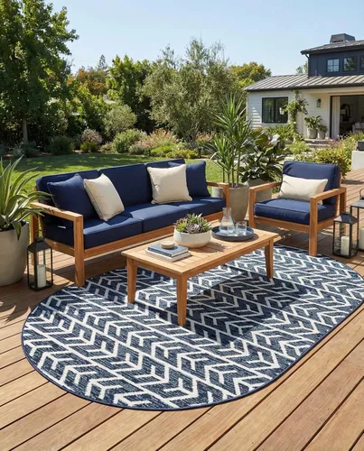Vista 29 de Rugs.com Sabrina Soto Outdoor Collection Alfombra – 2 x 6 pies alfombra de tejido plano de pasillo beige perfecta para pasillos y entradas