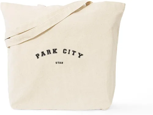 Vista 8 de CafePress Park City Utah Bolsa de esquí reutilizable de lona beige natural