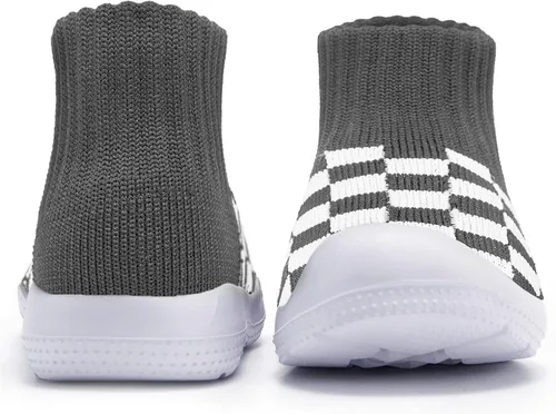 Vista 4 de MORENDL Calcetines para bebés, zapatos antideslizantes para el primer caminar, zapatos para niños y niñas