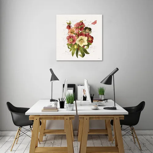 Vista 6 de Jaxson Rea "Vintage Petals V Gallery Wrapped Canvas by Katie Pertiet, 12" x 12