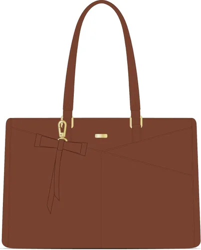 Vista 15 de LOVEVOOK Bolsa para Laptop para Mujeres, Bolsa de Mano para Laptop de 15.6 Pulgadas para Mujeres, Bolsas de Mano de Trabajo de Cuero Vintage