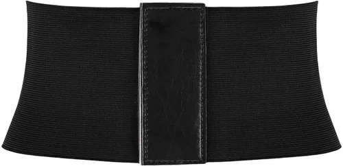 Vista 4 de Ayliss Corsé de cintura con banda ancha elástica para mujer, color negro