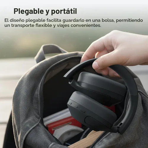 Vista 7 de Tribit QuietPlus 81 Wireless Over-Ear Headphones, 110H Playtime, Black