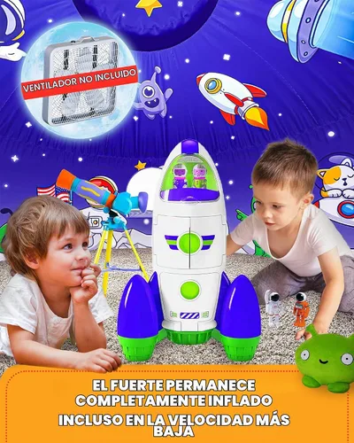 Vista 3 de Tienda de campaña de aire para niños con puerta, carpas para niños pequeños Astrodoma
