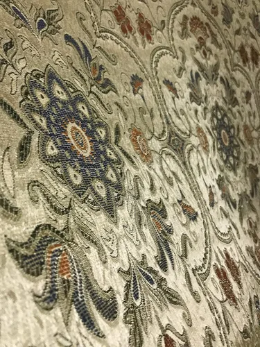 Vista 3 de Tela jacquard clásica de lujo con diseño ornamentado marroquí para tapicería, sofá, silla, comedor, tratamiento de ventanas, manualidades, 54