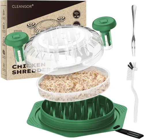 Vista 11 de Cleangor Herramienta de trituración de pollo Twist Grande, trituradora de carne libre de BPA con mango ergonómico, herramienta de trituración