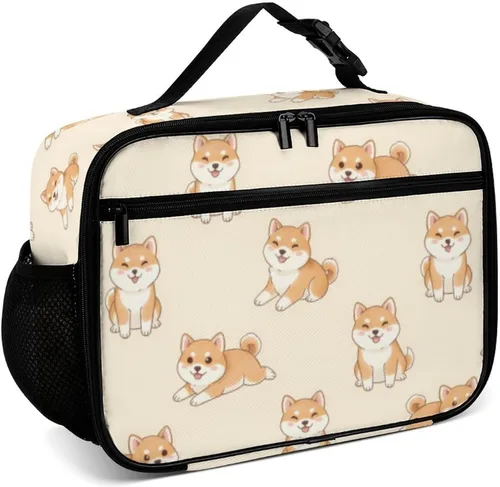 Vista 11 de Lonchera reutilizable con diseño a cuadros y negro y blanco con aislamiento, bolsa de almuerzo para comida y comida, bolsa de mano para mujeres