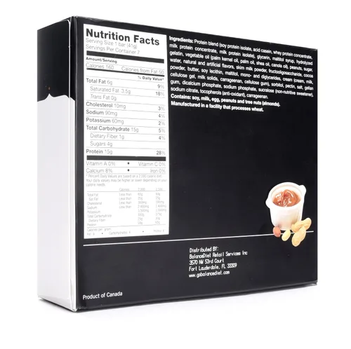 Vista 2 de BalanceDiet™ Barra de proteínas 0.53 oz de proteína Bajo en carbohidratos Caja de 7 barras (nuez de caramelo)