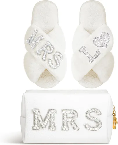 Vista 12 de Xtinmee - Bolsa de maquillaje personalizada para el día de la boda, S