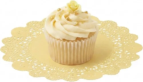 Vista 43 de Restaurantware Pastry Tek Blondas de Encaje de 4 x 4 Pulgadas 100 Vajilla Decorativa - Blondas de Mesa Desechables Redondas de Papel Negro