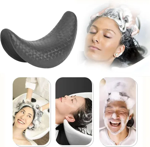 Vista 7 de Champú Bowl Neck Rest, cojín suave de PVC para salón y uso doméstico, negro