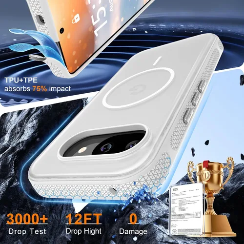 Vista 550 de Jshru Funda para Samsung Galaxy S26 Plus/Galaxy S25 Plus: para Galaxy S24 Plus [compatible con Magsafe] [2 protectores de pantalla HD] cubierta