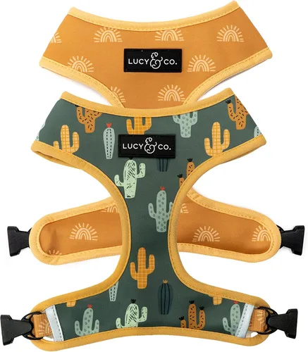 Vista 21 de Lucy & Co. Lindo arnés reversible para perros con cuello halter para caminar, el mejor diseño de arneses para mascotas XS a XL, chaleco acolchado