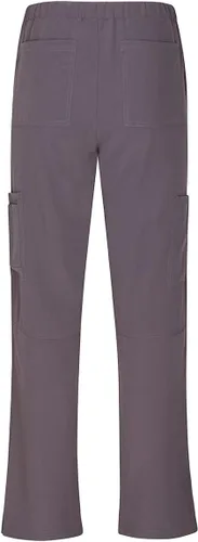 Vista 5 de Natural Uniforms - Conjunto fresco y elástico de ropa quirúrgica con camisa cuello en V y pantalón cargo para mujer, tallas regulares y pequeñas