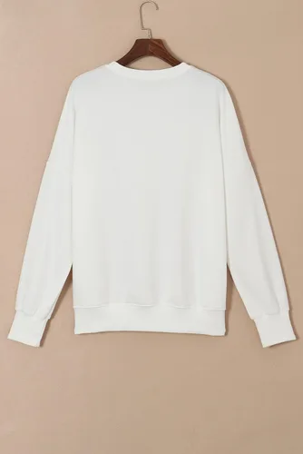 Vista 68 de SHEWIN Sudadera casual de manga larga con cuello redondo para mujer, ligera, holgada