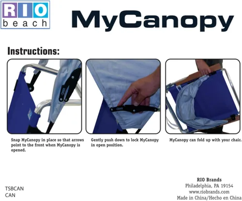 Vista 7 de Rio Beach MyCanopy - Parasol para silla personal, color azul marino