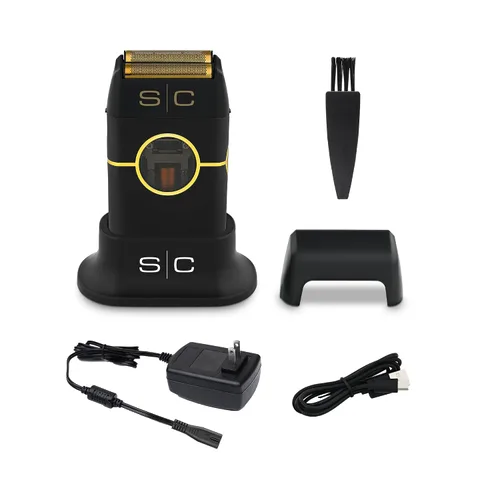 Vista 6 de StyleCraft Instinct - Afeitadora metálica inalámbrica de doble hoja con motor IN2 Vector, control de torque intuitivo, recargable por USB-C Runs