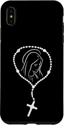Vista 25 de iPhone 16 Rosario Virgen María Dios Jesús Fe Religioso Católico Estuche de Regalo