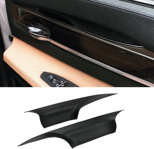 Vista 10 de Jaronx Compatible con cubiertas de tirador de puerta BMW Serie 7, patrón de fibra de carbono fila delantera y trasera 7' F02