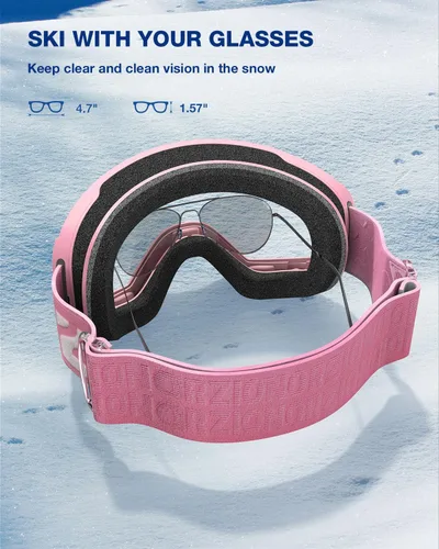 Vista 5 de ZIONOR X11 Ski Goggles Magnetic Cylindrical Snowboard Snow Goggles for Men Women