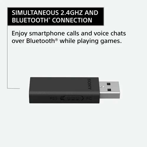 Vista 6 de Auriculares para juegos Sony INZONE H9, auriculares Bluetooth inalámbricos con cancelación de ruido y micrófono, sonido espacial 360, para PC y PS5