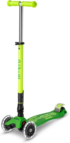 Vista 17 de Micro Kickboard – Maxi Deluxe plegable LED – Triciclo, inclinarse para dirigir, plegable para llevar – Micro patinete suizo diseñado para niños