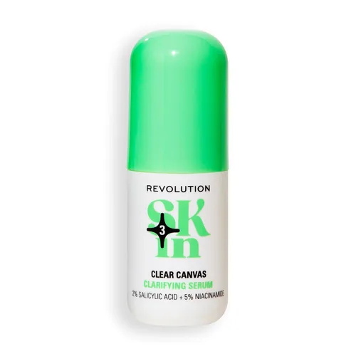 Vista 8 de Revolution Skin, Clear Canvas - Suero facial aclarante de 5% niacinamida y 2% ácido salicílico, ayuda a un tono uniforme de la piel, vegano y libre
