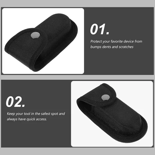 Vista 6 de UPKOCH 2 fundas plegables de nailon para cuchillos, práctica funda de transporte para cuchillos plegables de 5 a 7 pulgadas con ajuste ajustable