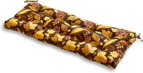 Vista 10 de South Pine Porch Cojín para columpio/banco de 44 x 17 pulgadas, para exteriores, diseño floral negro Aloha