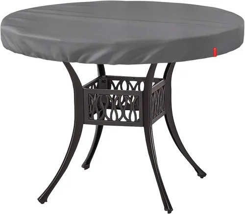 Vista 11 de Funda de mesa redonda para exteriores, impermeable, resistente a los rayos UV, para mesas de patio de 28 pulgadas de diámetro, protector