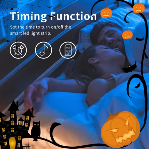 Vista 4 de Avatar Controls Luces LED Alexa de 9.8 pies compatibles con sincronización de música, tira de luces LED regulables que funcionan con Google