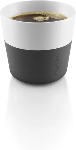 Vista 16 de Eva Solo 2 Tazas Tumbler de Espresso Tazas de Café Tumbler de Porcelana de 3 oz con Agarre Recubierto de Silicona Diseño Danés, Funcionalidad