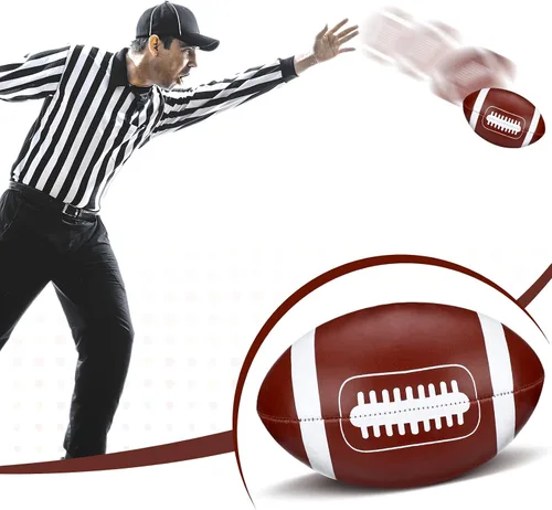 Vista 4 de Pelota de fútbol suave suave de 6 pulgadas, mini fútbol marrón pequeño para jugar en interiores, juego de atrapado, decoración deportiva, accesorios