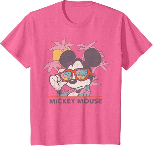 Vista 39 de Disney Mickey and Friends Mickey Mouse Tropical Retrato Camiseta S Negro