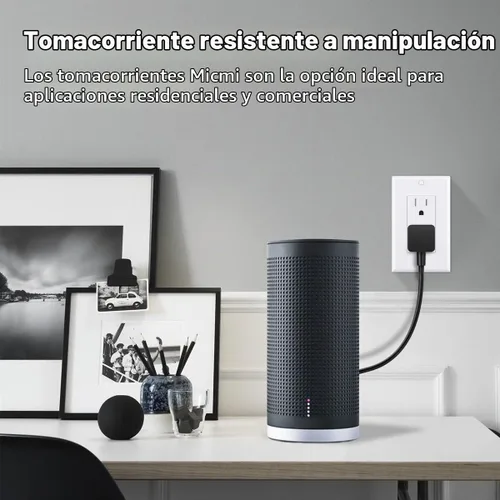Vista 7 de Micmi Enchufe de salida, receptáculo decorador, 15 amperios, 125 voltios, resistente a manipulaciones, conexión a tierra TR con placas de pared